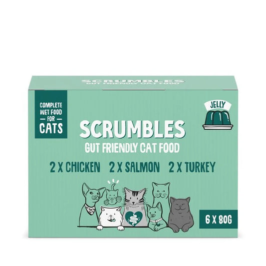 Scrumbles Wet Cat Jelly Classic Selection 6 x 80g | Luxury Home Accessories | Heulog Glow
