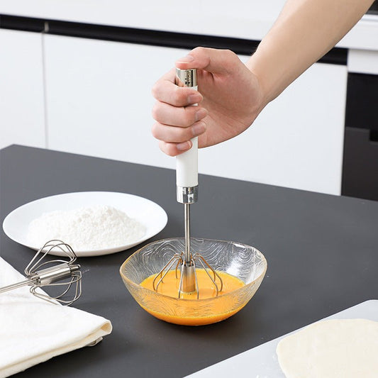Semi-automatic Stainless Steel Egg Beater Whisk Hand Pressure Rotating Manual Mixer Egg Tools Cream Stirrer Kitchen Accessories | Luxury Home Accessories | Heulog Glow