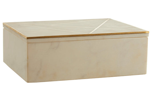 Sena Large White Marble Trinket Box | Luxury Home Accessories | Heulog Glow
