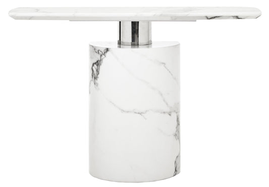 Sesto White Marble Console Table | Luxury Home Accessories | Heulog Glow