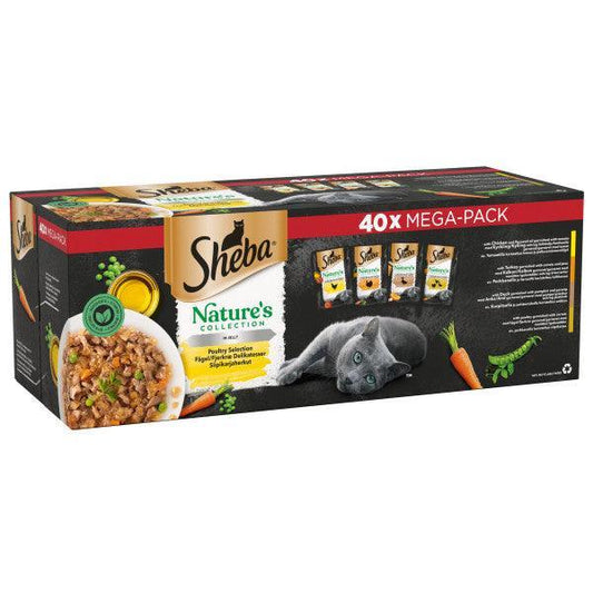Sheba Nature's Collection Poultry Selection in Jelly Pouches 85g x 40 | Luxury Home Accessories | Heulog Glow