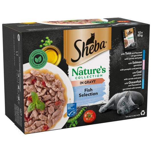 Sheba Pch Nat Collect Fish CIG 4x12x85g | Luxury Home Accessories | Heulog Glow