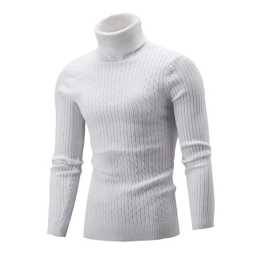 Slim-fit Men's Knitted Turtleneck Solid Color Sweater | Luxury Home Accessories | Heulog Glow