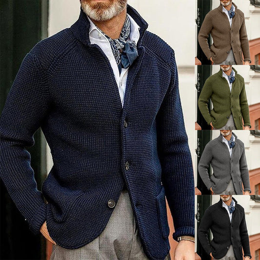 Slim Stand Collar Knitted New Cardigan Jacket | Luxury Home Accessories | Heulog Glow