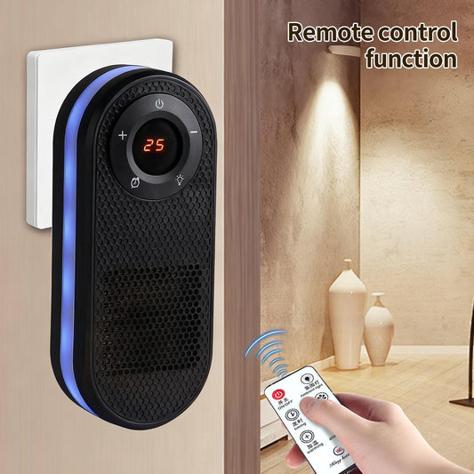 Small Heater 180 Degree Rotatable Electric Heater With Remote LED Display Overheat Protection Warmer With Timer Function | Luxury Home Accessories | Heulog Glow