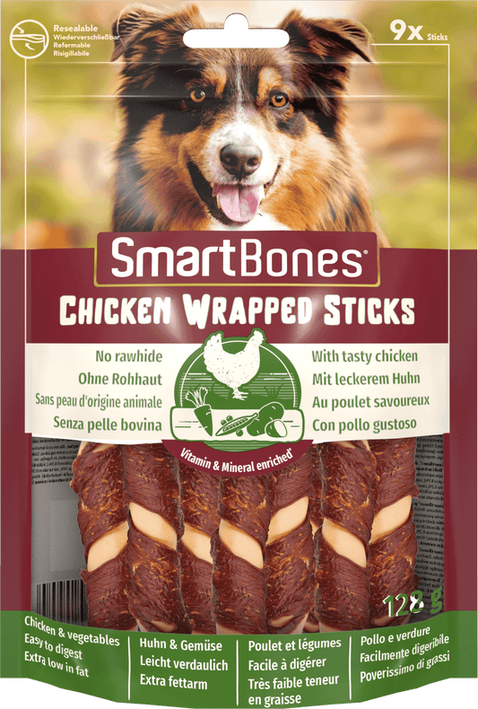 SmartBones Chick Wrap Sticks Sml 9pc x 8 | Luxury Home Accessories | Heulog Glow