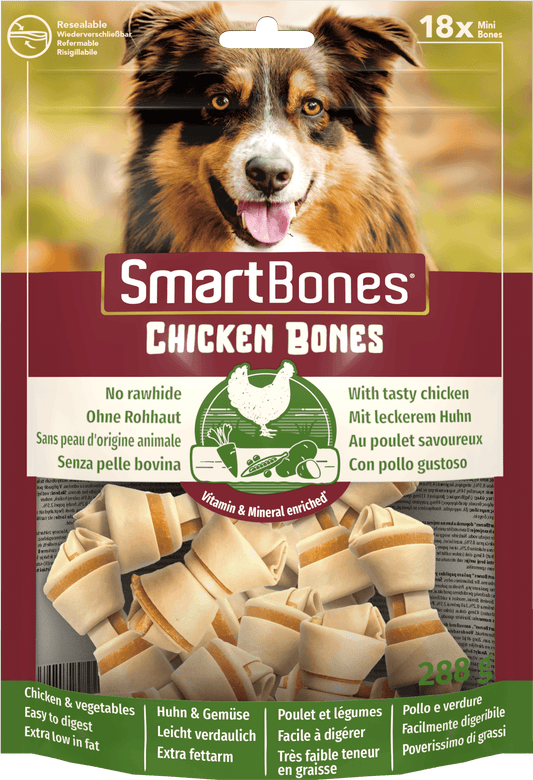 SmartBones Chicken Mini 18pc x 6 | Luxury Home Accessories | Heulog Glow
