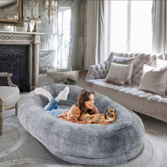 Snuggle Pod Bed - Human & Dog Pet Bed (FREE BLANKET) | Luxury Home Accessories | Heulog Glow