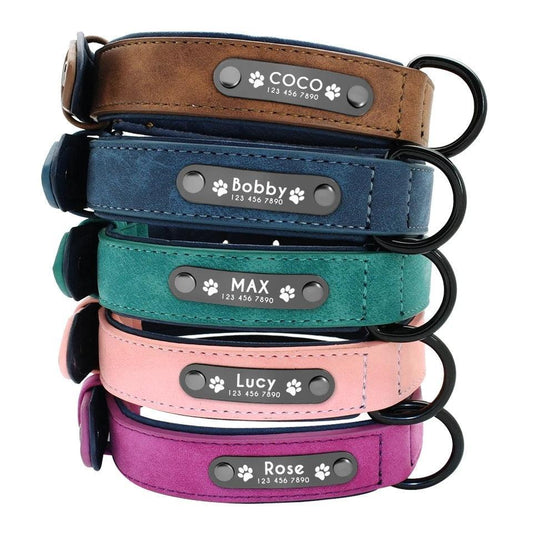 Soft Leather Collar with Custom Tag | Luxury Home Accessories | Heulog Glow