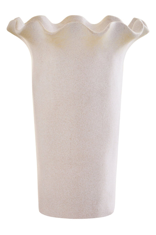 Sonata Large Cream Fluted Vase | Luxury Home Accessories | Heulog Glow