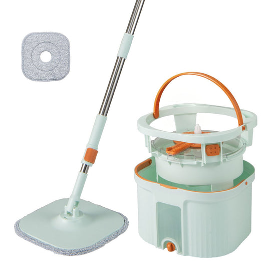 Spin Mop and Bucket Set Separation Dirty and Clean Water System-Green