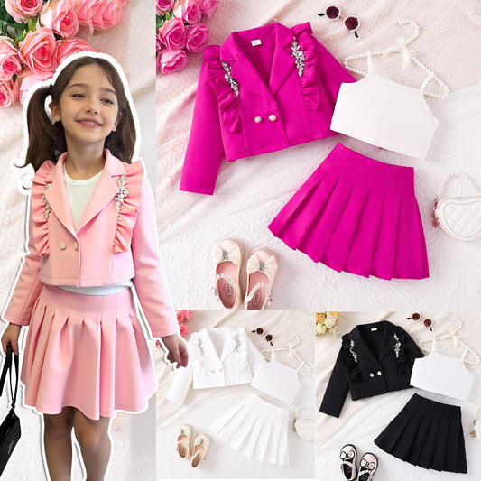 Strappy Tank Top Pleated Skirt Three-piece Set | Luxury Home Accessories | Heulog Glow