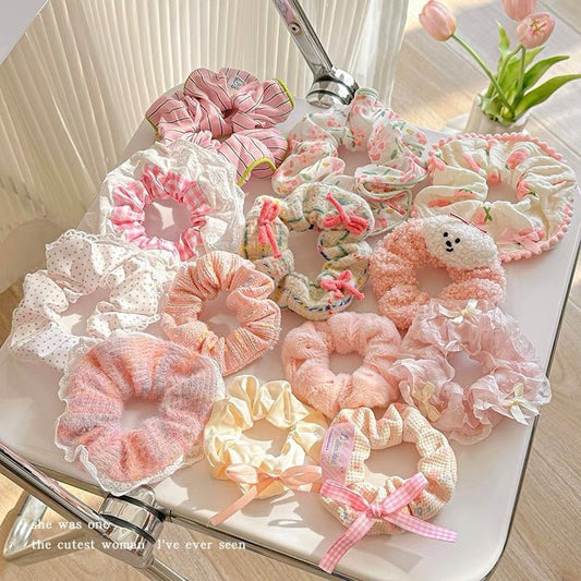 Summer Super Fairy Sweet Lace Large Intestine Hair Ring | Luxury Home Accessories | Heulog Glow