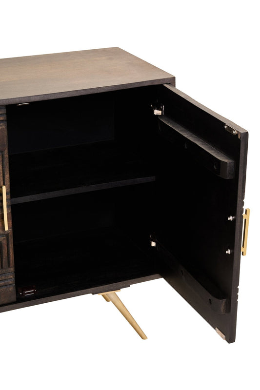 Surat 2 Door Mango Wood Sideboard | Luxury Home Accessories | Heulog Glow