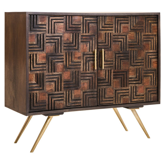 Surat 2 Door Mango Wood Sideboard | Luxury Home Accessories | Heulog Glow