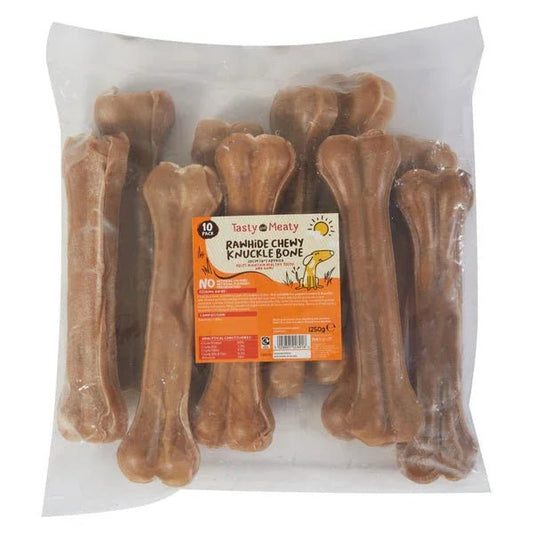 Tasty & Meaty Rawhide Chew Knuckle 10 Pack | Luxury Home Accessories | Heulog Glow
