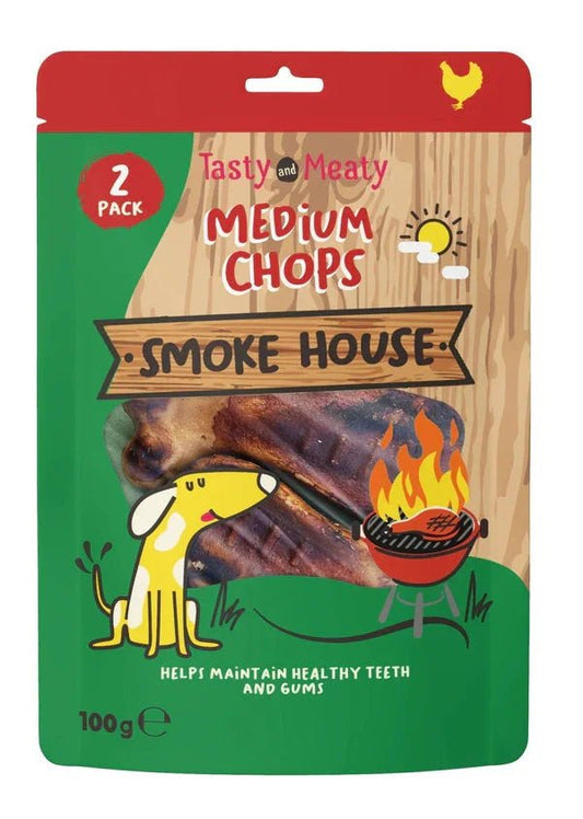 Tasty & Meaty Smokehouse Chops Medium 100g | Luxury Home Accessories | Heulog Glow