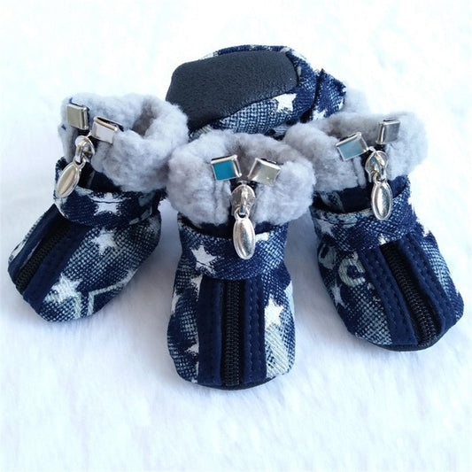 Teddy VIP denim dog shoes | Luxury Home Accessories | Heulog Glow