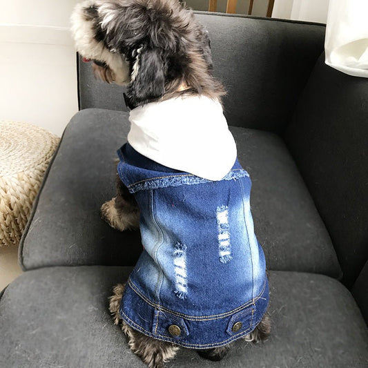 Teddy washed denim vest | Luxury Home Accessories | Heulog Glow