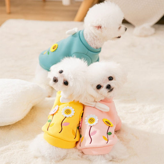 Three-dimensional Flower Sweater Small Pet Clothing | Luxury Home Accessories | Heulog Glow