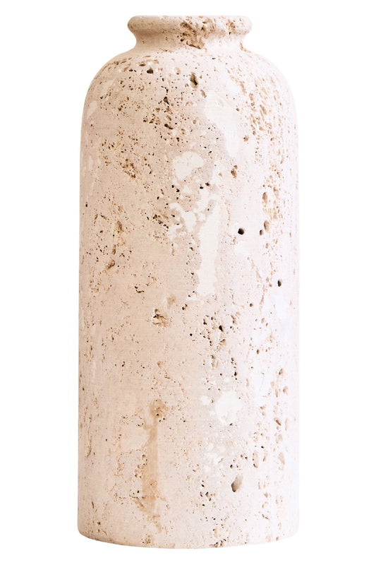 Tibor Travertine Tall Vase | Luxury Home Accessories | Heulog Glow