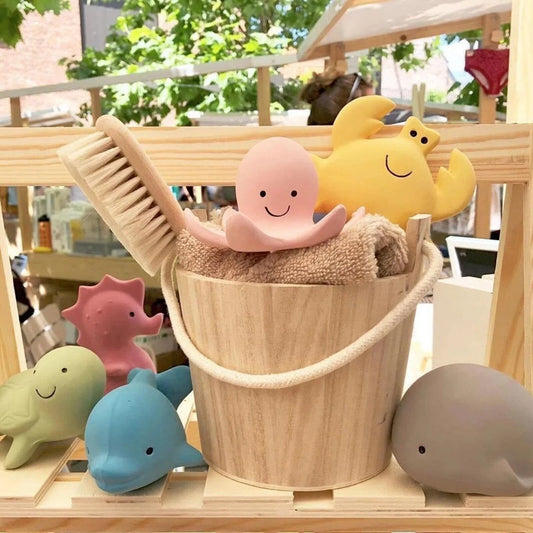 Tikiri Ocean Buddies Rattle - Teether - Bath Toy Assorted | Luxury Home Accessories | Heulog Glow