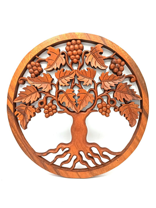 Tree of Life Grapes Panel - 40cm | Luxury Home Accessories | Heulog Glow