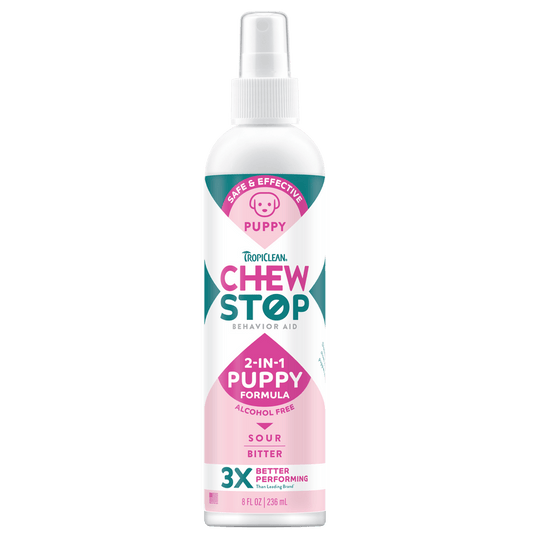 TropiClean Chew Stop Behavior Aid Puppy Spray | Luxury Home Accessories | Heulog Glow