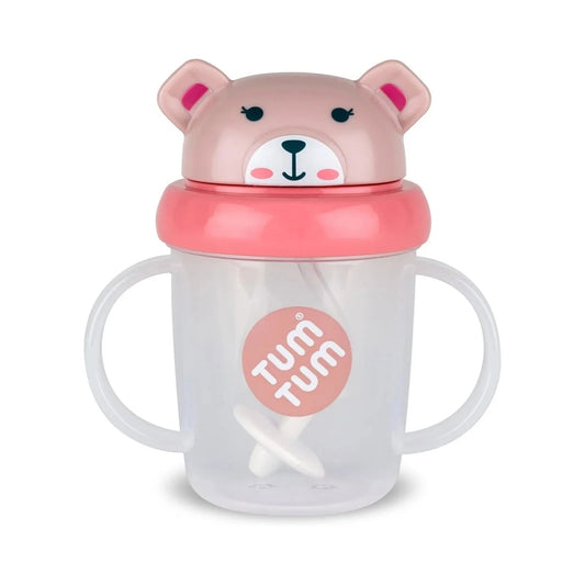 TUM TUM Betsy Bear Tippy Up Cup - Pink | Luxury Home Accessories | Heulog Glow