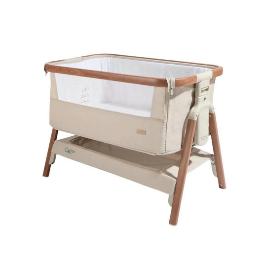 Tutti Bambini Cozee Bedside Crib - Scandinavian Walnut/Ecru | Luxury Home Accessories | Heulog Glow