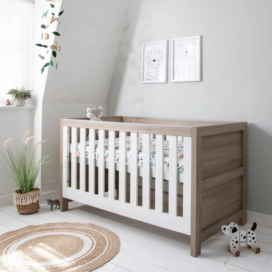 Tutti Bambini Modena 3-in-1 Cot Bed - White/Oak | Luxury Home Accessories | Heulog Glow