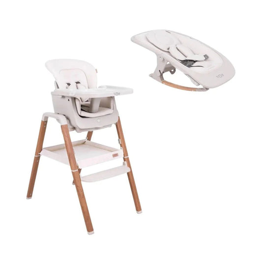 Tutti Bambini Nova Birth to 12 Years Complete Highchair Package - Scandinavian Walnut/Ecru | Luxury Home Accessories | Heulog Glow