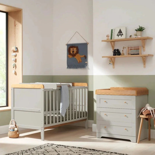 Tutti Bambini Rio 2 pcs Room Set - Dove Grey/Honey Oak | Luxury Home Accessories | Heulog Glow
