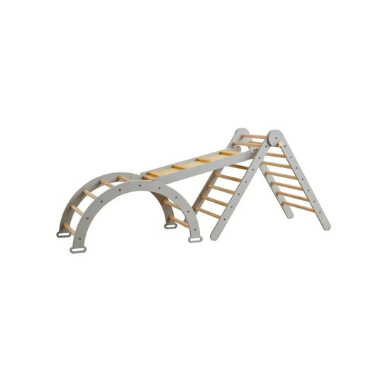 Tutti Bambini Scala Montessori 3-in-1 Pikler Climbing Frame with Climbing Wall - Mushroom | Luxury Home Accessories | Heulog Glow