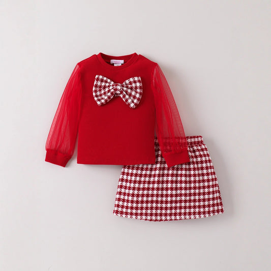 Two-piece Bow Children's Clothing With Long Skirt | Luxury Home Accessories | Heulog Glow