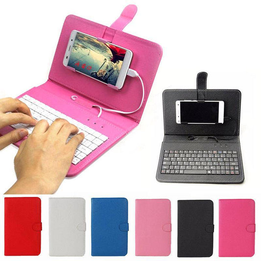 Ultra-Thin Mobile Phone Bluetooth Keyboard Leather Case | Luxury Home Accessories | Heulog Glow