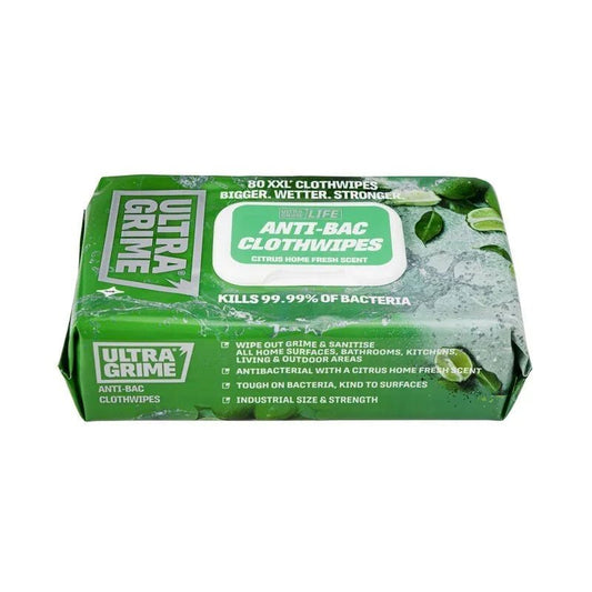 UltraGrime XXL Anti Bac Wipes 40pk | Luxury Home Accessories | Heulog Glow