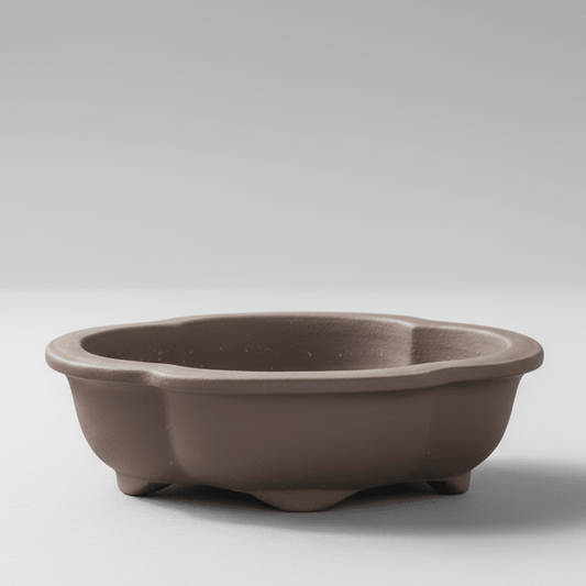 Unglazed Bonsai Pot Floral | 18cm x 15cm x 4cm | YB1122 | Luxury Home Accessories | Heulog Glow