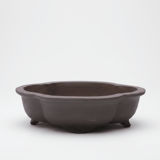 Unglazed Bonsai Pot Floral | 26cm x 21cm x 6cm | YB1129 | Luxury Home Accessories | Heulog Glow
