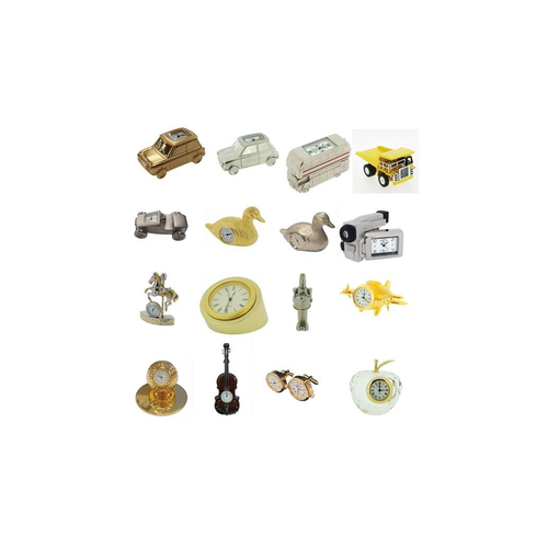 Miniature Clock 12 MIX - CLEARANCE NEEDS RE-BATTERY