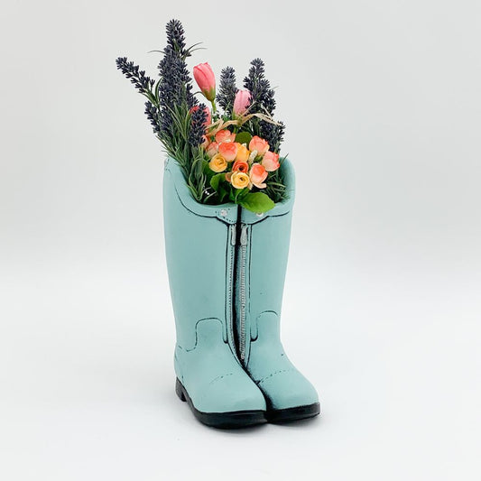 Premium 29CM Blue Boot Planter - High-Quality and Stylish Gardening Décor