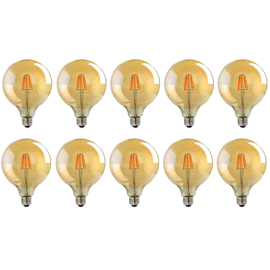 10 Pack E27 LED Edison Dimmable Vintage Amber Glass Warm white 2700K