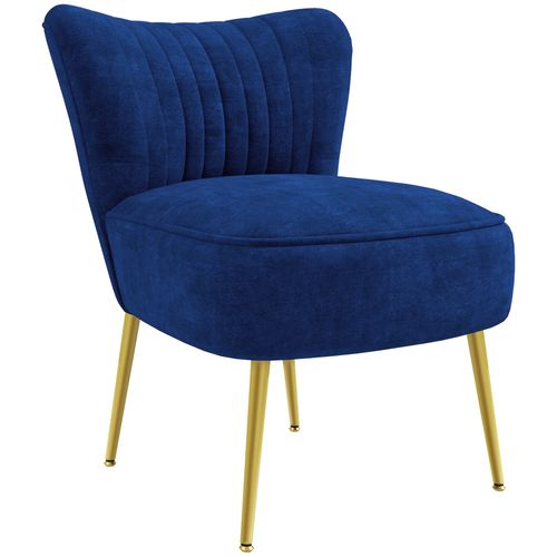 HOMCOM Accent Chair Wingback Armless Chair for Bedroom