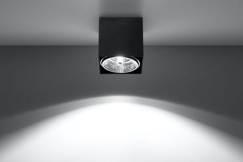 Ceiling Lamp BLAKE Black Square Shape Modern Loft Design GU10
