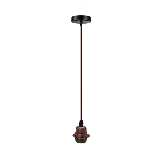 Vintage Industrial Copper Pendant Light Fitting, lampshade Holder Fitting Set with 2m Cable.