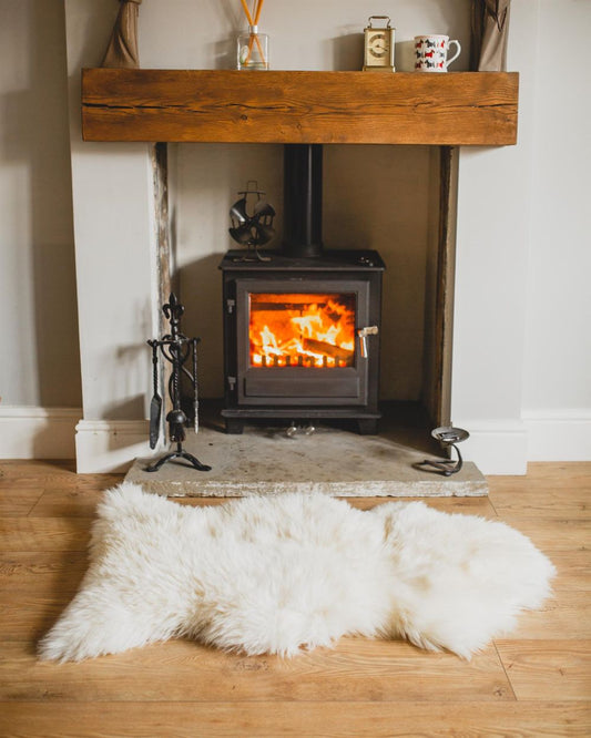 Natural Sheepskin Rug Single Pelt - Natural Ivory & Cream Colouring