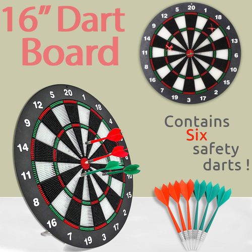 16 SOFT TIP DARTS DART BOARD