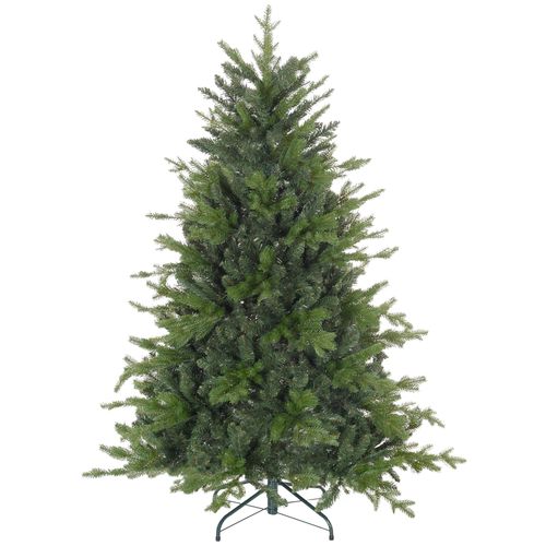 HOMCOM 5 Ft Artificial Christmas Tree with Metal Base, Hinged Branches