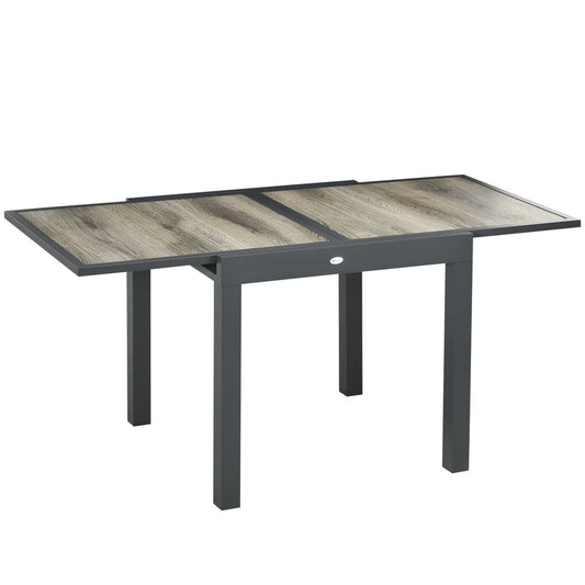 Outsunny Extendable Outdoor Dining Table - Aluminium Rectangular Patio Table