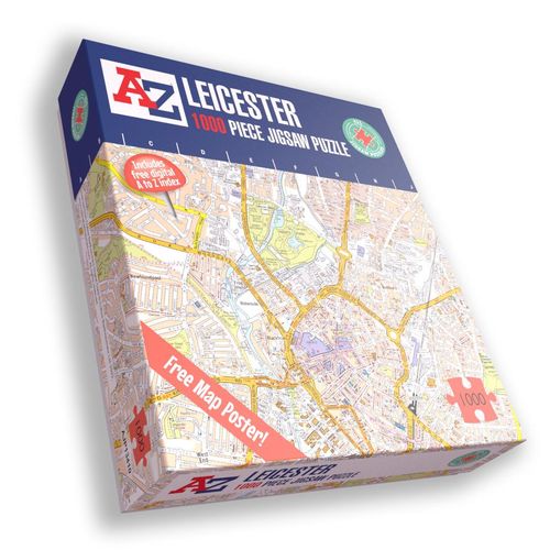A to Z Map of Leicester 1000 Piece Jigsaw Puzzle